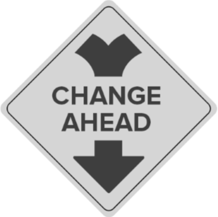 change ahead icon